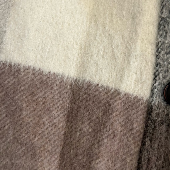 Zara wool blend shacket coat with fringe XS - Picture 2 of 5